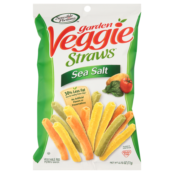 Chips & Pretzels Sensible Portions Garden Veggie Straws, Sea Salt hero