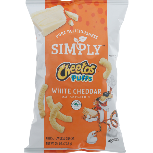 Chips & Pretzels Cheetos Simply Puffs White Cheddar Cheese Flavored Snacks hero