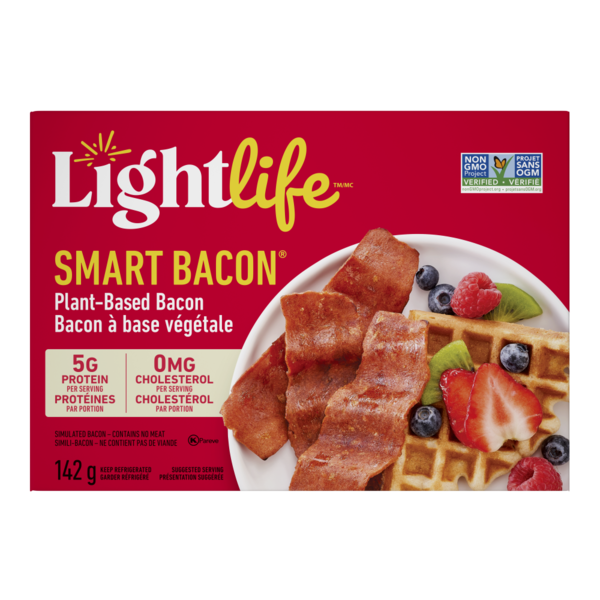 Packaged Meat Lightlife Smart Bacon Plant-Based Vegan Bacon Strips hero