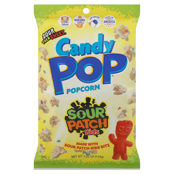 Popcorn & Jerky Candy Pop Popcorn, Sour Patch Kids hero