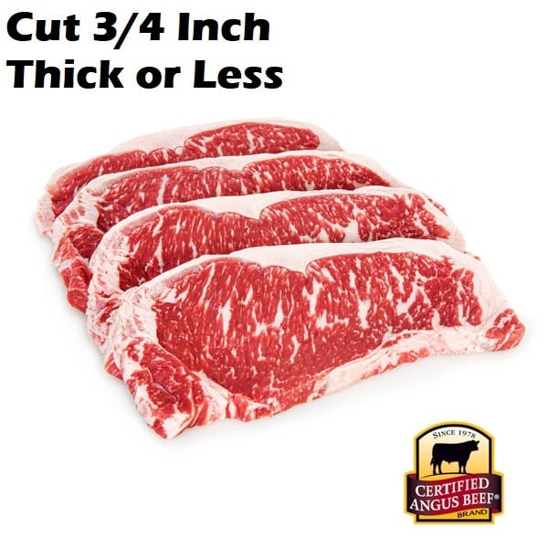 Packaged Meat Certified Angus Beef New York Strip Steak (Thin Cut), USDA Choice hero