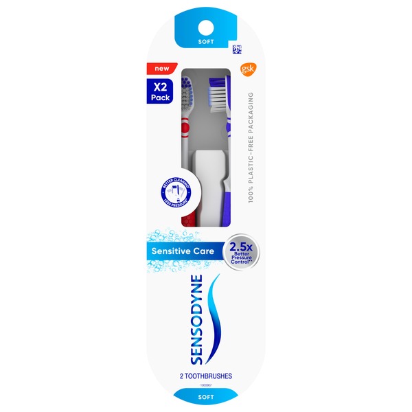 Oral Hygiene Sensodyne Sensitive Care Soft Toothbrush x 2 hero