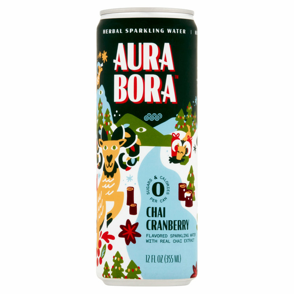 Aura Bora Chai Cranberry Herbal Sparkling Water hero