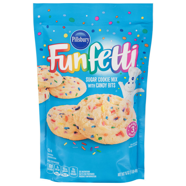 Cookies & Cakes Pillsbury Funfetti Sugar Cookie Mix With Candy Bits hero