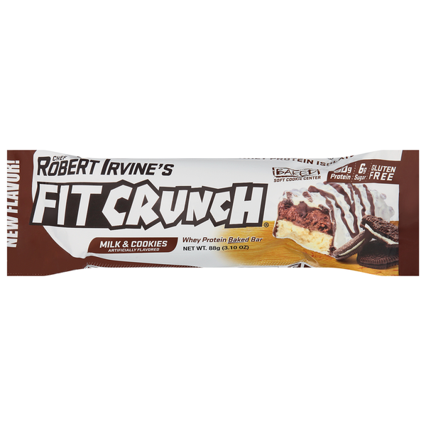 Energy & Granola Bars FITCRUNCH Whey Protein Baked Bar, Milk & Cookies hero