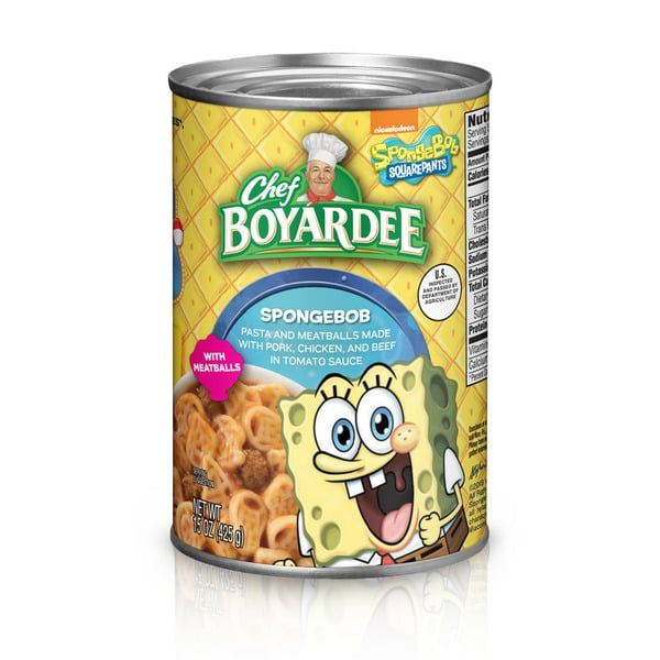 Canned Meals & Beans Chef Boyardee SpongeBob Pasta Shapes With Meatballs hero