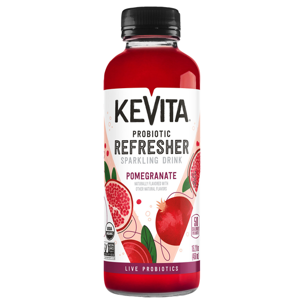 Refrigerated KeVita Pomegranate Sparkling Probiotic Drink hero