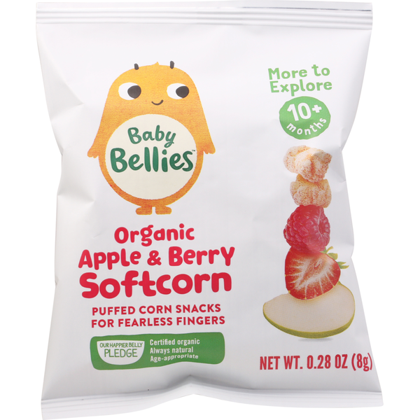 Baby Food & Formula Baby Bellies Softcorn, Organic, Apple & Berry hero