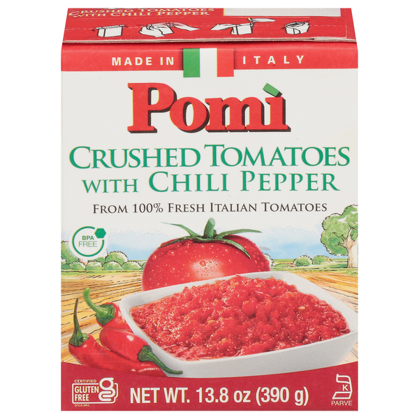 Canned & Jarred Vegetables Pomì  Tomatoes, Crushed, with Chili Pepper hero