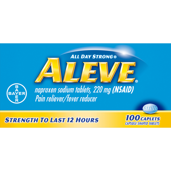 Muscles, Joints & Pain Relief Aleve Pain Reliever/Fever Reducer, 220 mg, Caplets hero