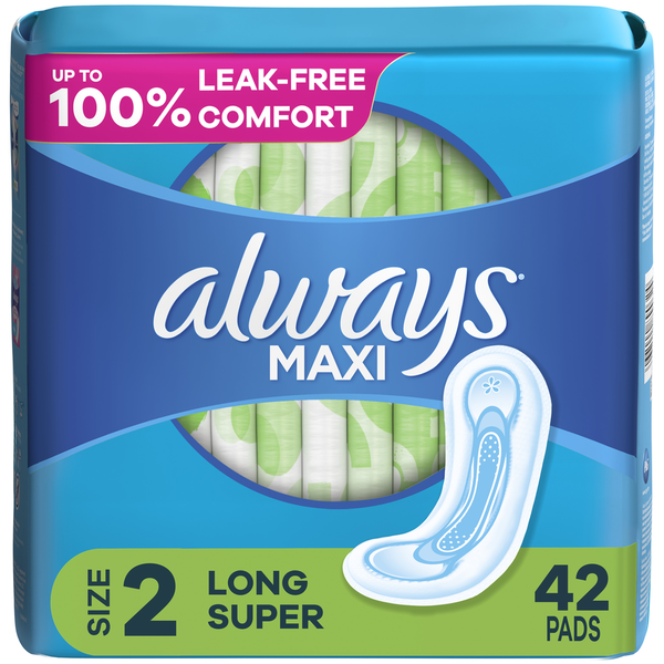 Always Maxi Super Pads Without Wings Unscented hero