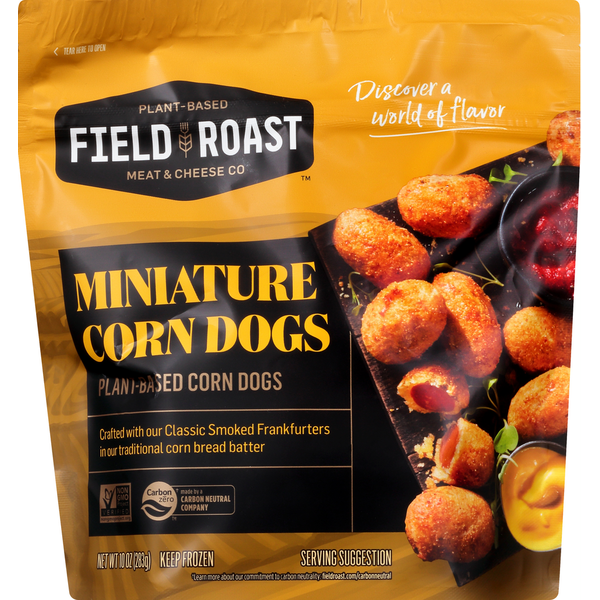 Frozen Appetizers & Sides Field Roast Corn Dogs, Plant-Based, Miniature hero