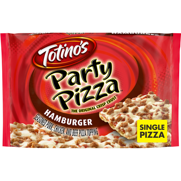 Frozen Pizza Totino's Party Pizza Hamburger Thin Crust Frozen Pizza hero