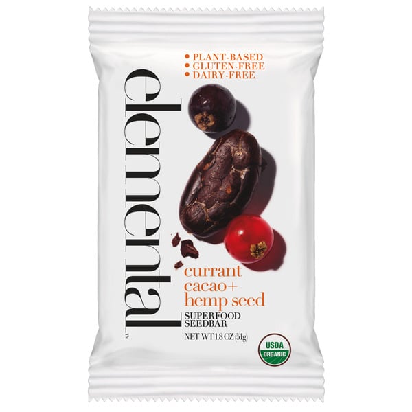 Energy & Granola Bars Elemental Superfood Currant Cacao, Hemp Seed Superfood Seedbar hero