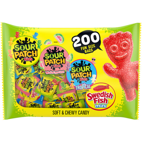 Candy & Chocolate Sour Patch/Swedish Fish Red Mini Soft & Chewy Candy Variety Pack hero