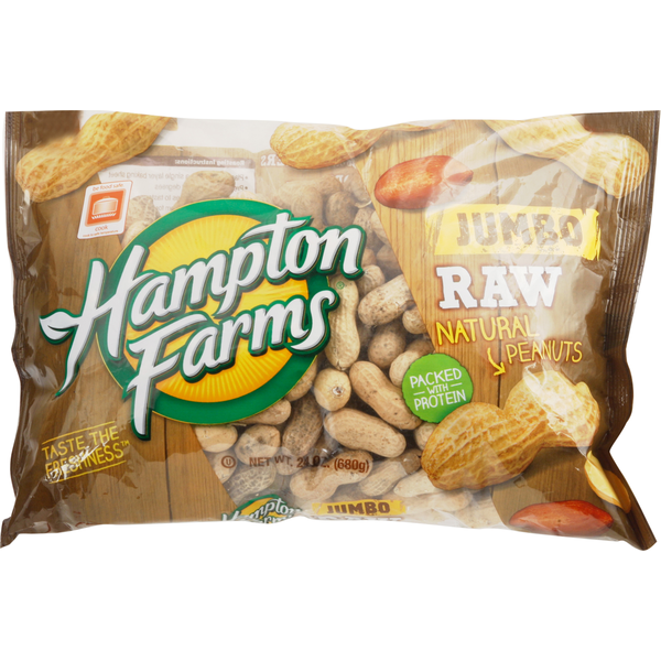 Produce Nuts & Snacks Hampton Farms Peanuts, Jumbo, Natural, Raw hero