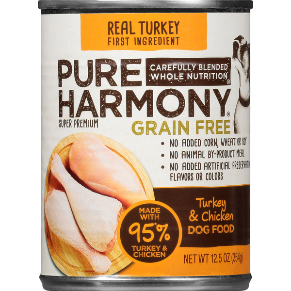 Dog Food & Care Pure Harmony Dog Food, Super Premium, Grain Free, Turkey & Chicken hero