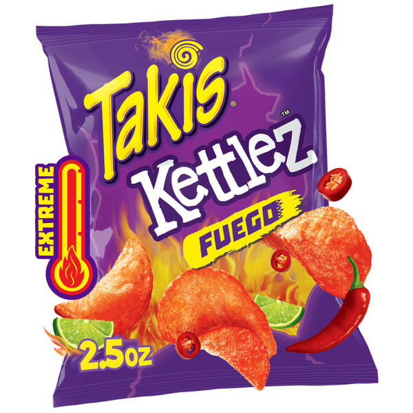 Chips & Pretzels Takis Kettlez Fuego Kettle-Cooked Potato Chips Bag hero