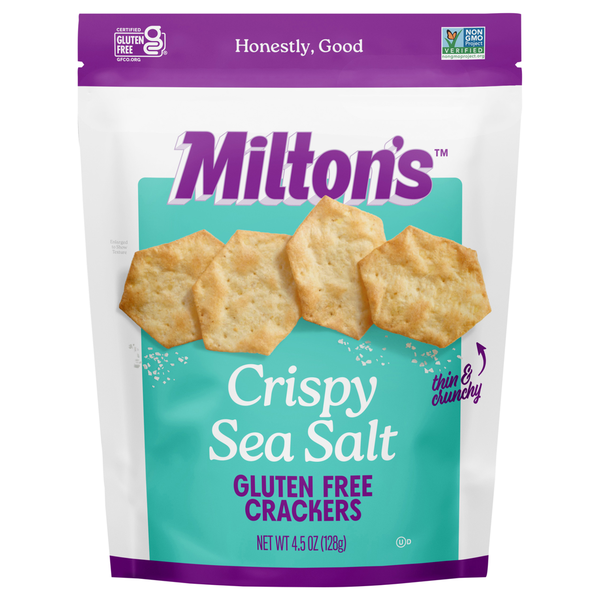 Crackers Milton's Crackers, Gluten Free, Crispy Sea Salt hero