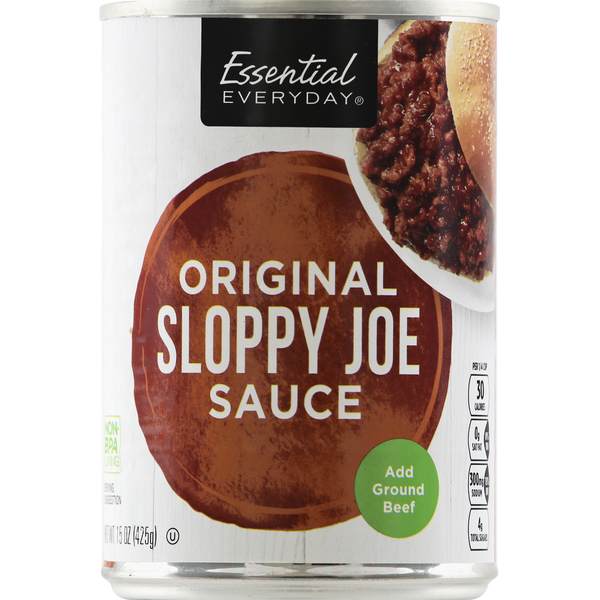 Canned Meals & Beans Essential Everyday Sloppy Joe Sauce, Original hero