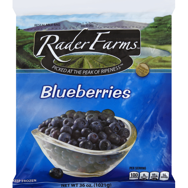 Frozen Produce Rader Farms Blueberries hero