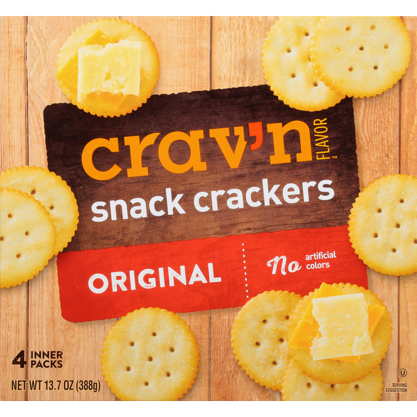 Crav'n Flavor Snack Crackers, Original, 4 Packs hero