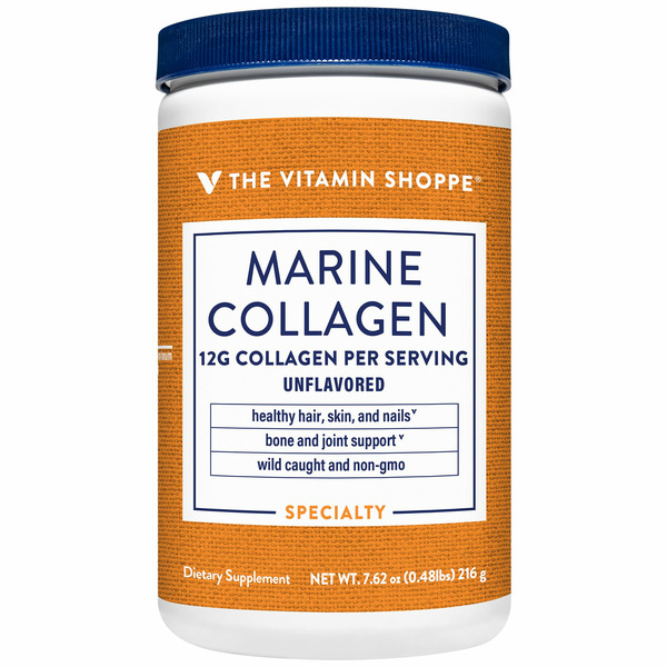 Hair, Skin & Nail Supplements The Vitamin Shoppe Unflavored Marine Collagen Powder hero