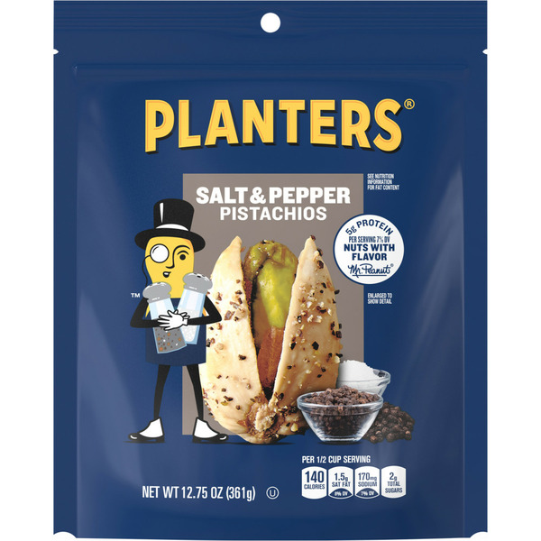 Nuts, Seeds & Dried Fruit Planters Salted Pepper Pistachio hero