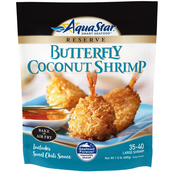 Packaged Seafood Aqua Star Butterfly Coconut Shrimp with Sweet Chili Sauce hero