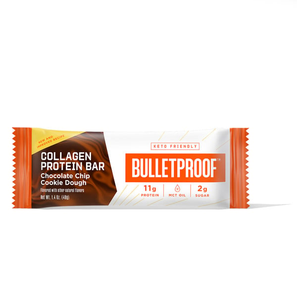 Energy & Granola Bars Bulletproof Collagen Protein Bar, Chocolate Chip Cookie Dough hero