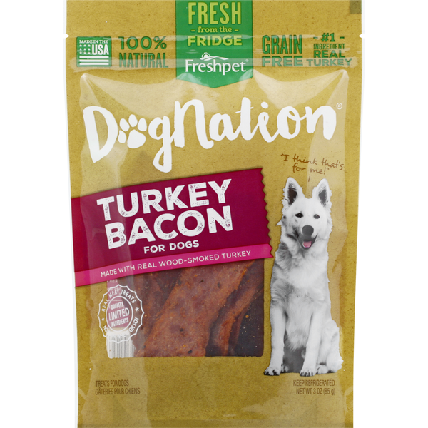 Dog Food & Care Freshpet Dognation Fresh Turkey Bacon Treats hero