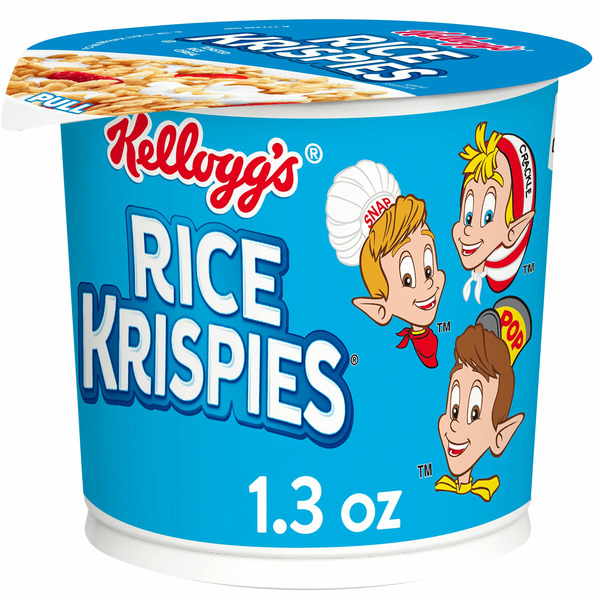 Cereal Kellogg's Rice Krispies Breakfast Cereal Cup, Kids Snacks, Family Breakfast, Original hero