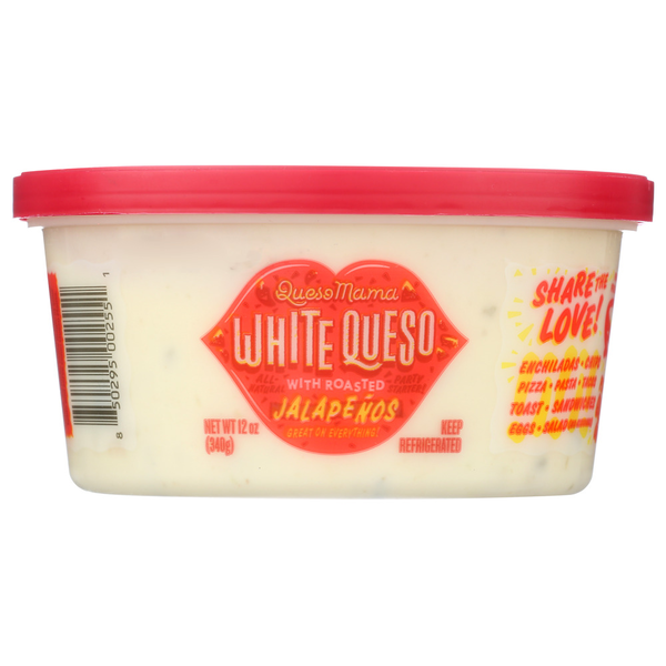 Queso Mama Queso White W Jalapenos Roasted hero