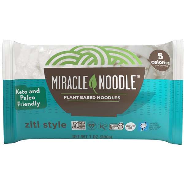 Dry Pasta Miracle Noodle One Gram Net Carbs, Gluten Free Shirataki Pasta, Ziti hero