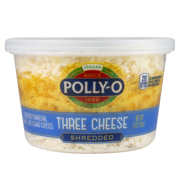 Packaged Cheese Polly-O Three Cheese Blend Shredded Cheese hero