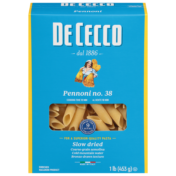 Dry Pasta De Cecco Pennoni, No. 38 hero