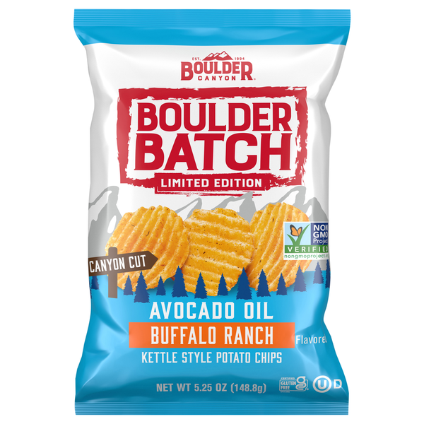 Boulder Canyon Potato Chips, Buffalo Ranch, Avocado Oil, Kettle Style hero