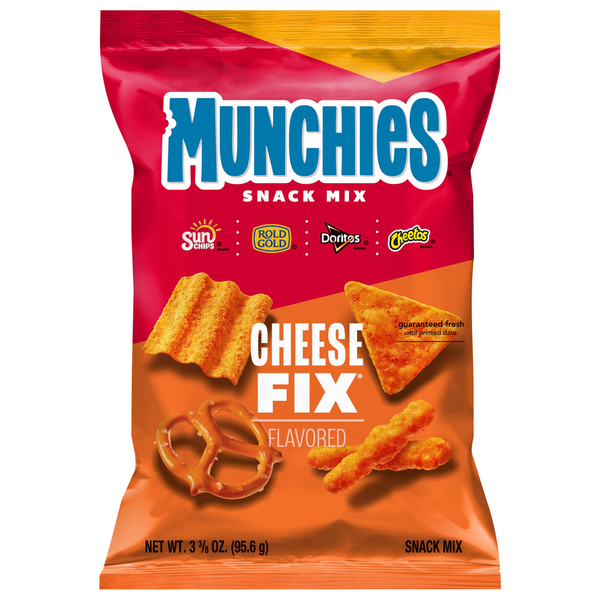 Packaged Cheese MUNCHIES Snack Mix, Cheese Fix Flavored hero