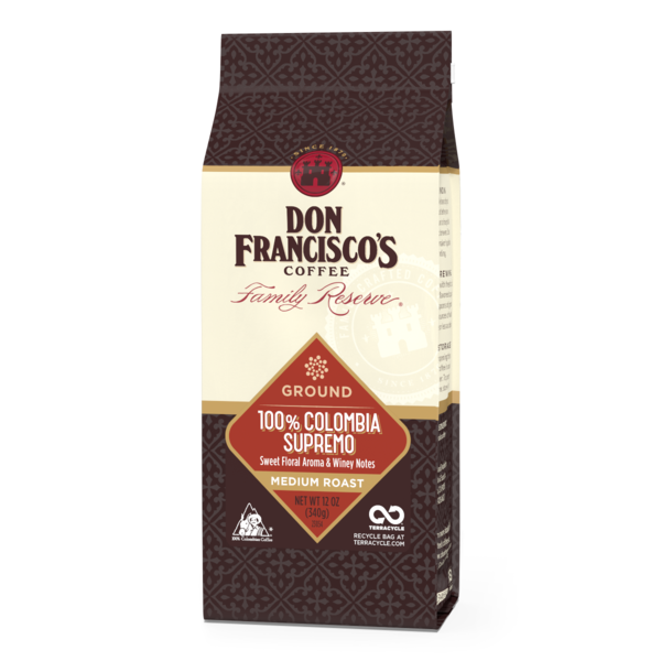 Coffee Don Francisco's Coffee 100% Colombia Supremo, Medium Roast, Ground Coffee hero