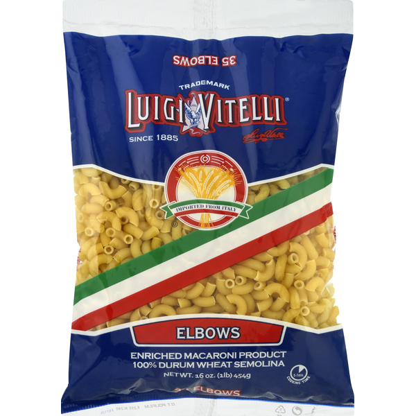 Dry Pasta Luigi Vitelli Pasta, Macaroni, Elbows hero