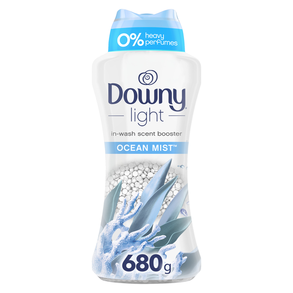 Downy Light Laundry Scent Booster Beads for Washer, Ocean Mist, with No Heavy Perfumes hero