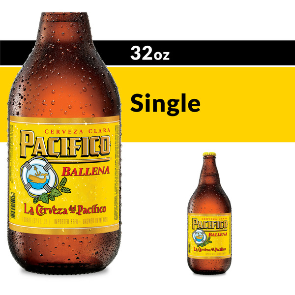 Beers & Coolers Pacifico Clara Ballena Mexican Lager Import Beer Bottle hero