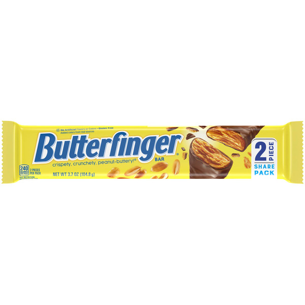 Candy, Chocolate & Gum Butterfinger Peanut-Buttery Chocolate-y Candy Bars, Share Pack hero