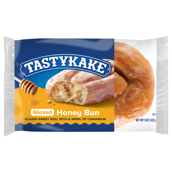 Cookies & Cakes Tastykake Bun, Glazed, Honey hero