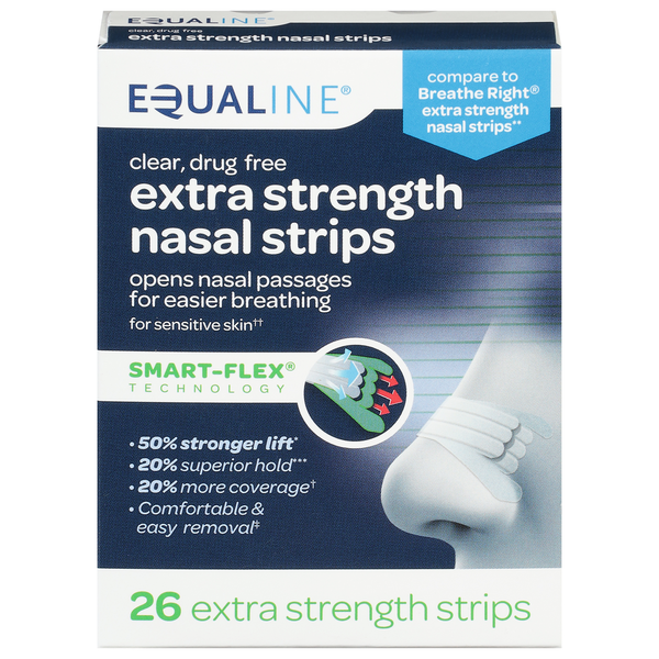 Cold, Flu & Allergy Equaline Nasal Strips, Extra Strength hero