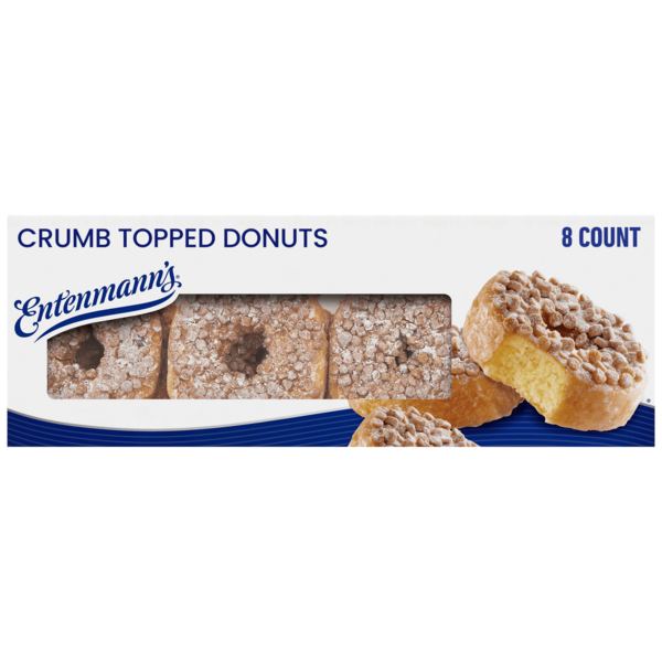 Cookies & Cakes Entenmann's 8 count, Crumb Topped Donuts hero