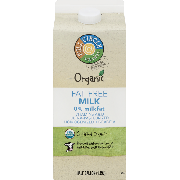 Milk Full Circle Organic Fat Free Milk hero