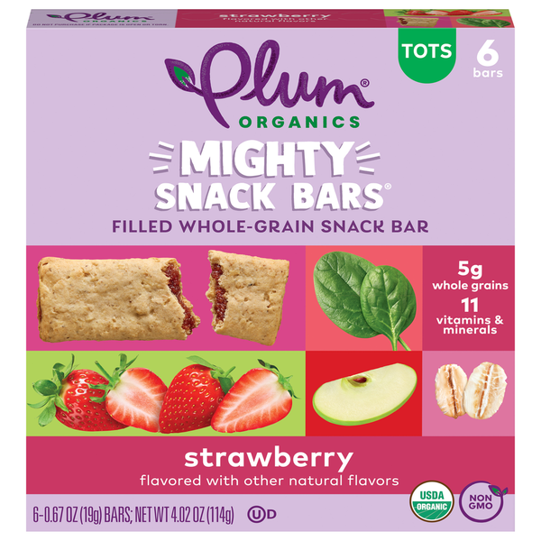 Baby Food & Formula Plum Organics Mighty Snack Bars Strawberry Bar hero