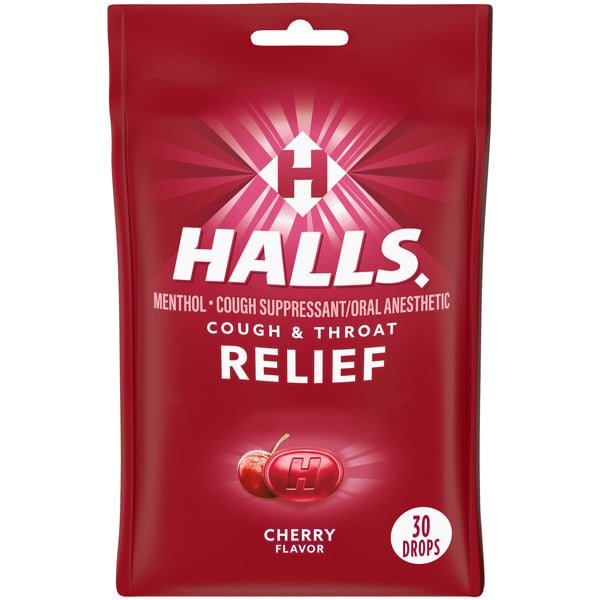 Cold, Flu & Allergy Halls Relief Cherry Cough hero