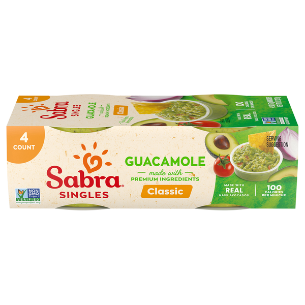 Deli Dips, Spreads, Snacks Sabra Guacamole, Singles, Classic hero